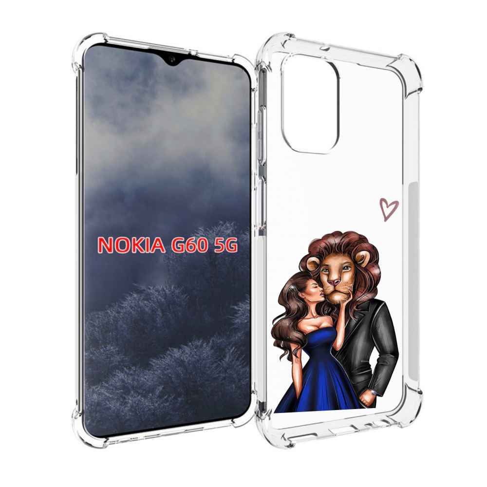 Чехол MyPads лев-в-смокинге для Nokia G60 5G