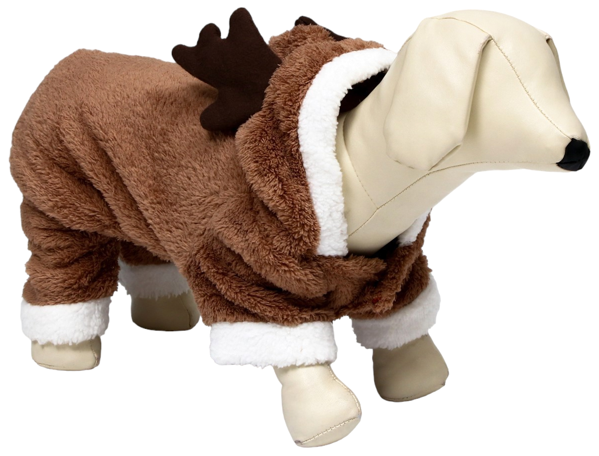 Новогодний костюм для собак Flando Олень, XXL, коричневый