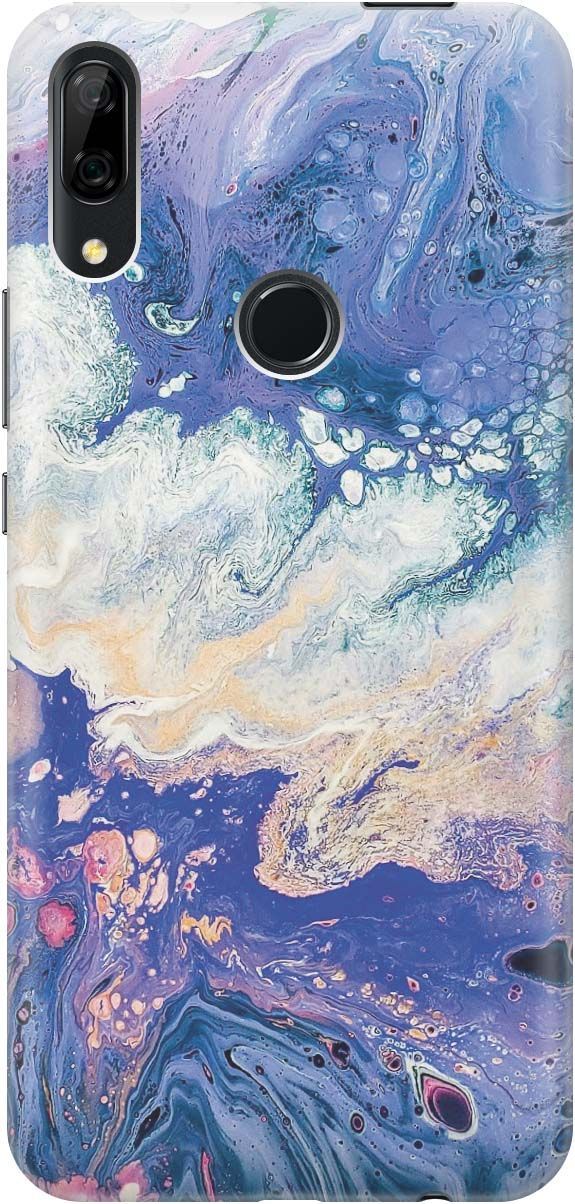 

Чехол на Honor 9X/9X Premium/Huawei P Smart Z/Y9 Prime (2019) "Фиолетовый мрамор", Белый;желтый, 348