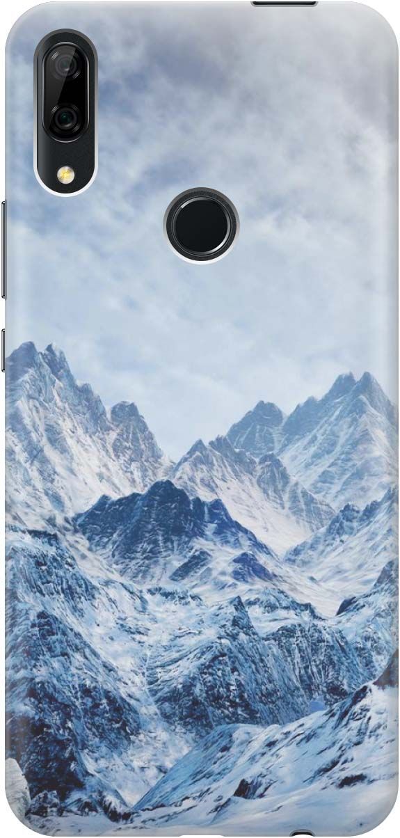 

Чехол на Honor 9X/9X Premium/Huawei P Smart Z/Y9 Prime (2019) "Снежные горы", Белый;голубой, 348