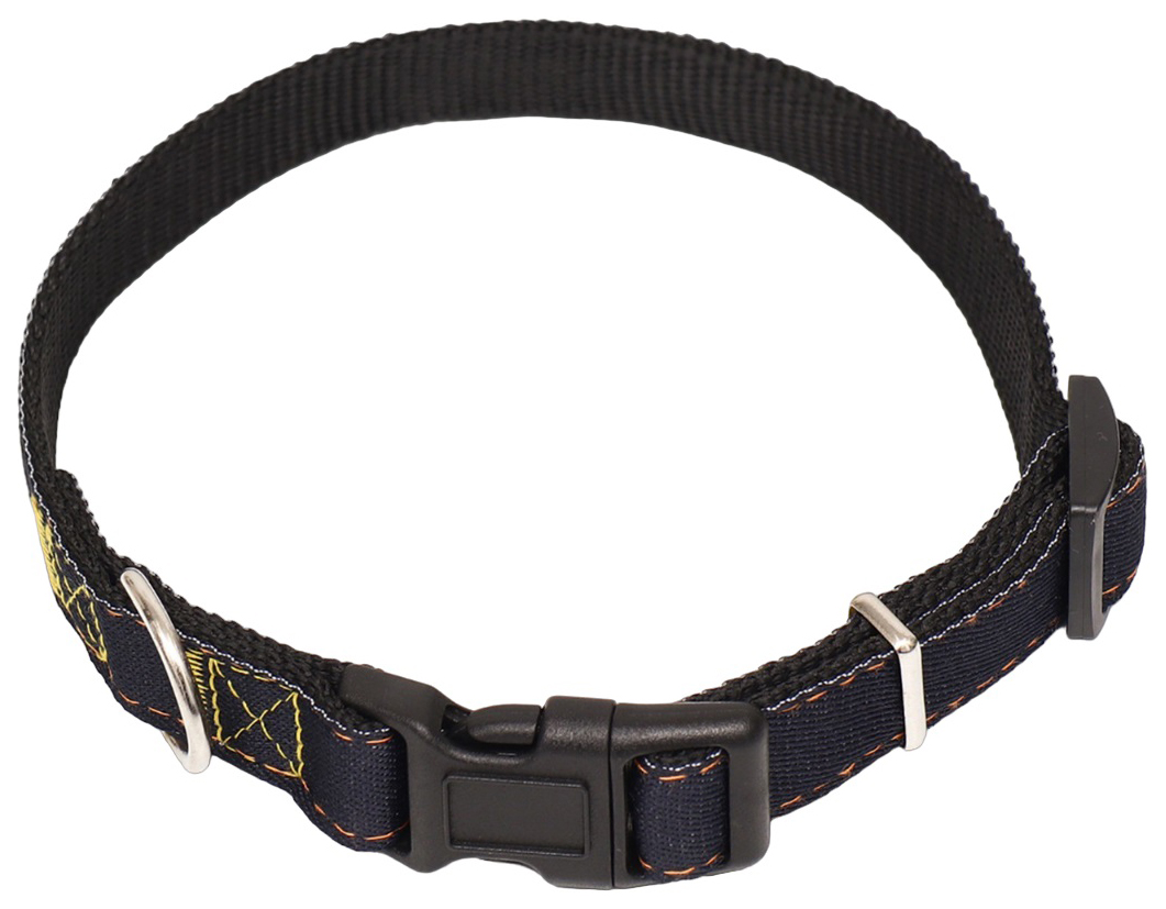 

Ошейник для собак Пижон Джинс, черный подклад, 2 см 24-34 см