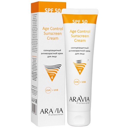 Солнцезащитный крем для лица ARAVIA Professional, Age Control SPF 50, 100 мл