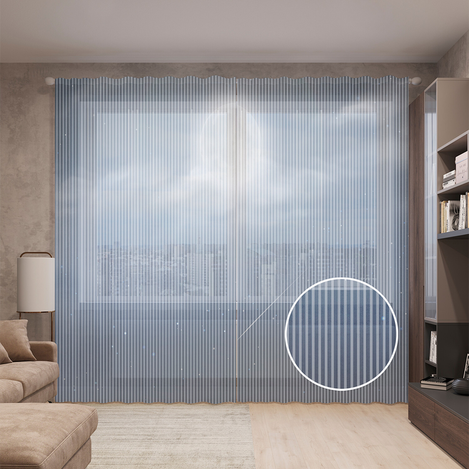 

Тюль вуаль на шторной ленте с принтом JoyArty "Полнолуние в облаках", 310х265 см, Полнолуние в облаках