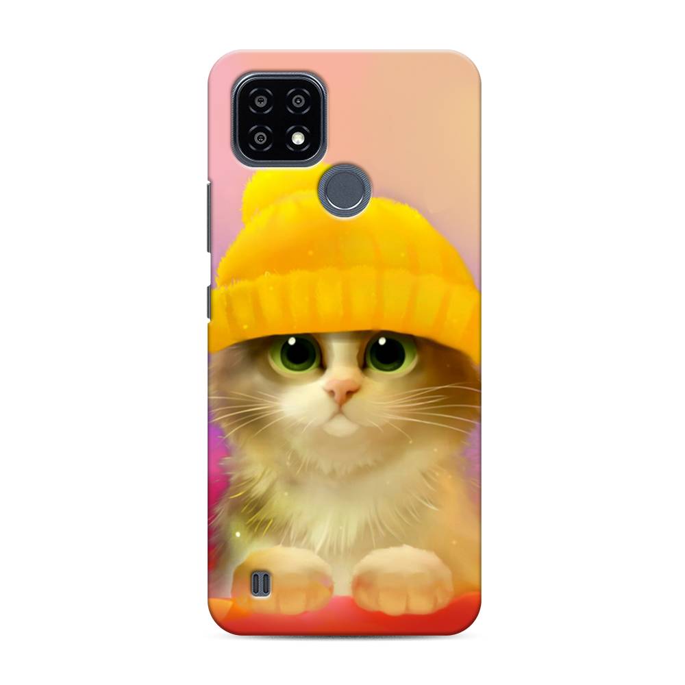 

Чехол Awog "Котенок в желтой шапке" для Realme C25Y, 2510920-1