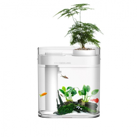 фото Акваферма увлажнитель воздуха xiaomi geometry lazy fish tank white (hf-jhygzh001)