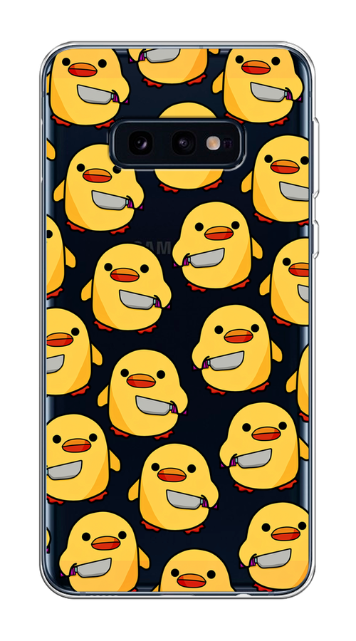 

Чехол на Samsung Galaxy S10E "Утка с ножом", Прозрачный;желтый;оранжевый, 27250-1