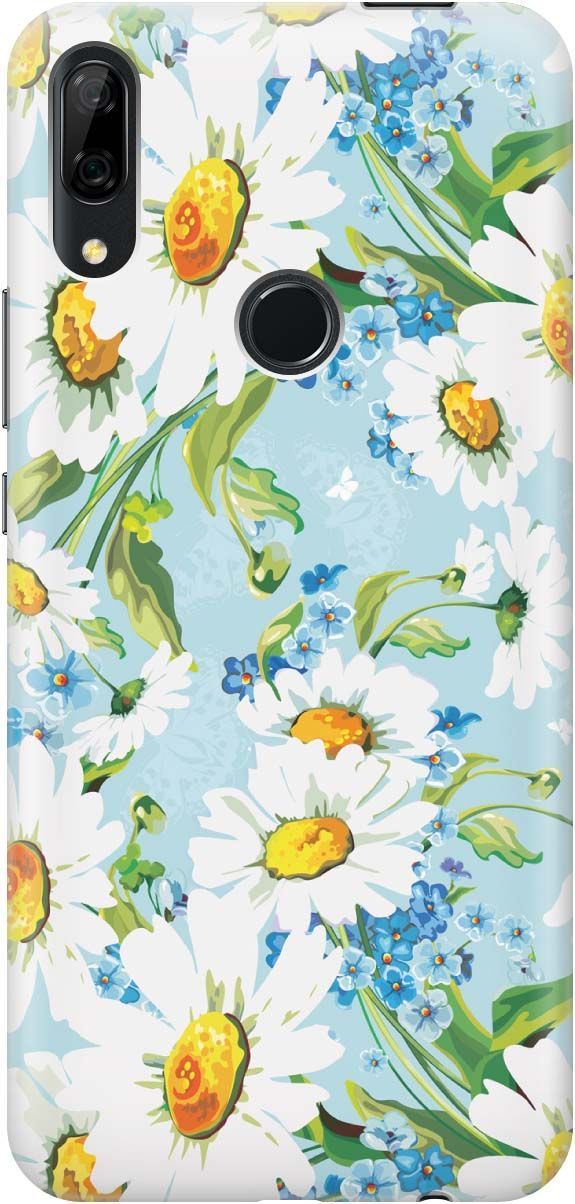 

Чехол на Honor 9X/9X Premium/Huawei P Smart Z/Y9 Prime (2019) "Поле ромашек", Белый;голубой, 347