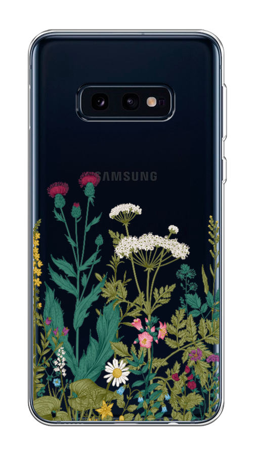 

Чехол на Samsung Galaxy S10E "Дикие полевые цветы", Зеленый;розовый;белый, 27250-2