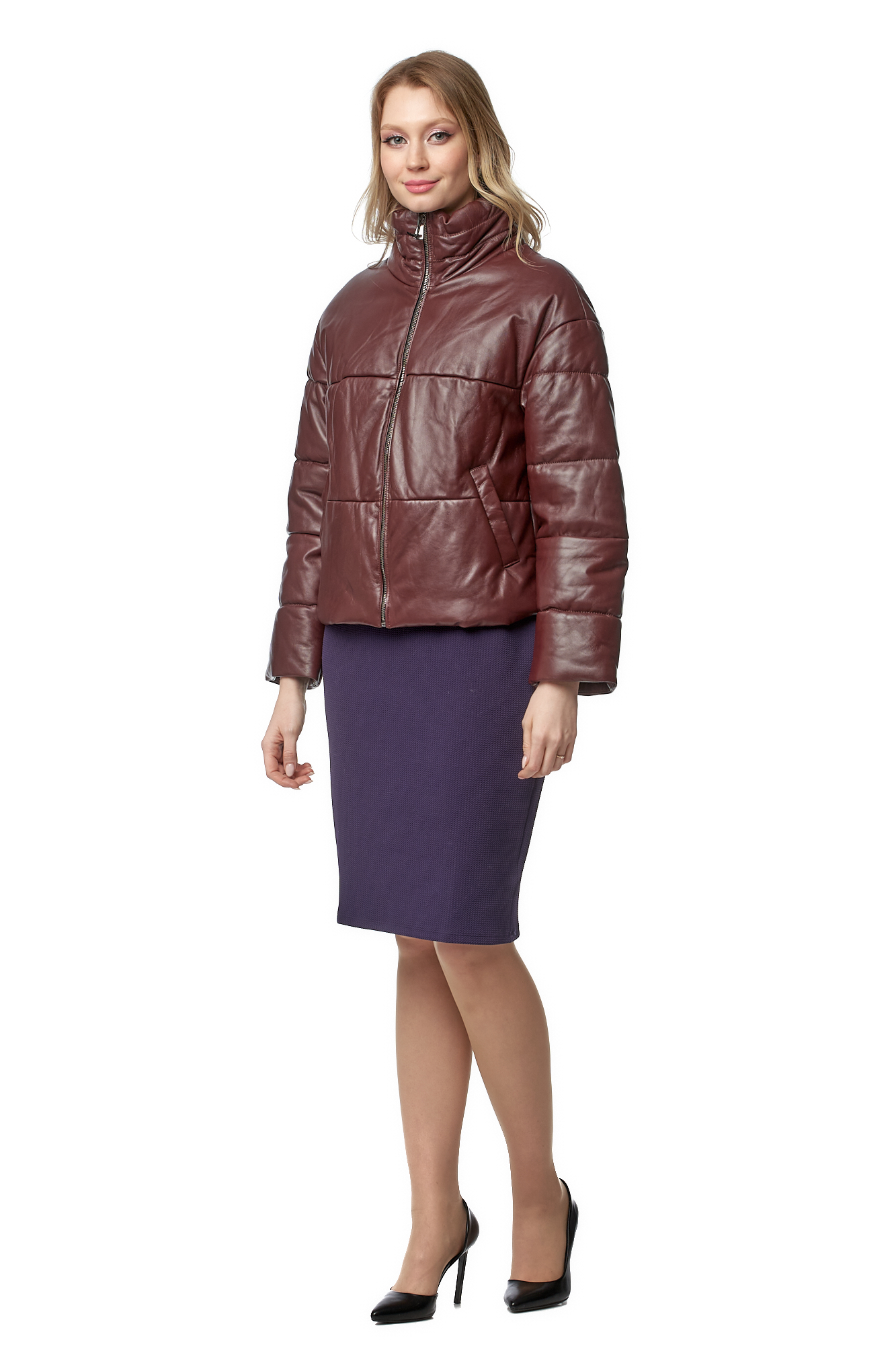 

Кожаная куртка женская МОСМЕХА 8020811 красная 46 RU, Красный, 8020811