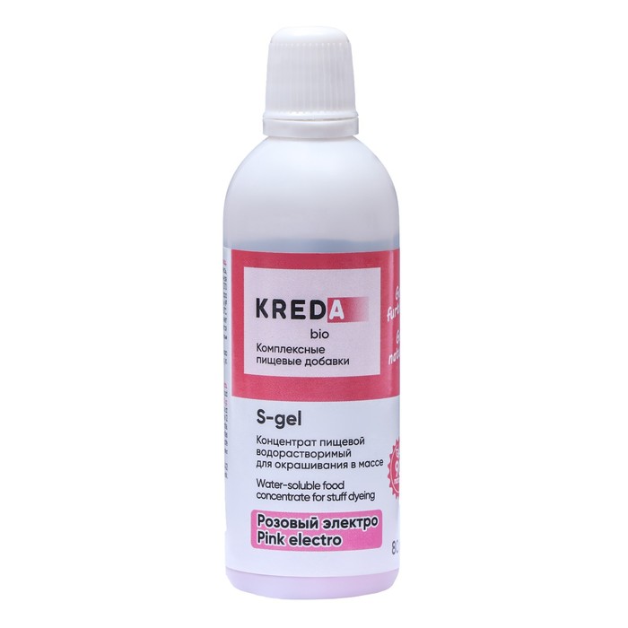 

Краситель пищевой Kreda S-gel универсальный розовый электро, 80 мл