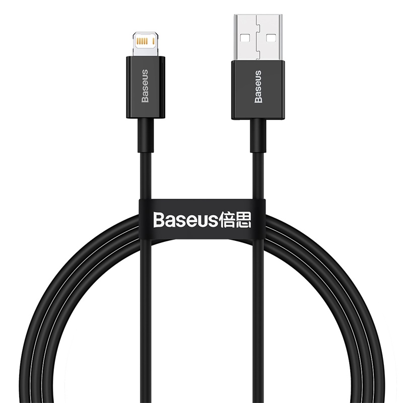 

Кабель Baseus Superior Series, USB - Lightning, 2.4 А, 1 м, черный, Superior Series