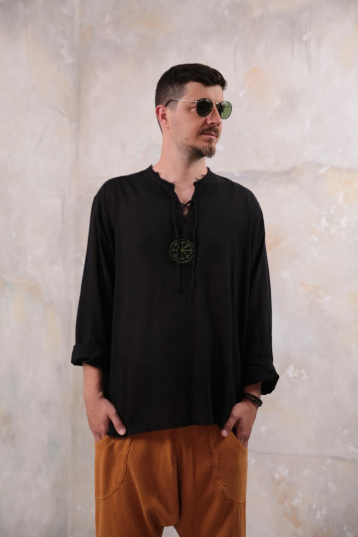 

Рубашка мужская Saman Butik 20086 черная S (доставка из-за рубежа), 20086