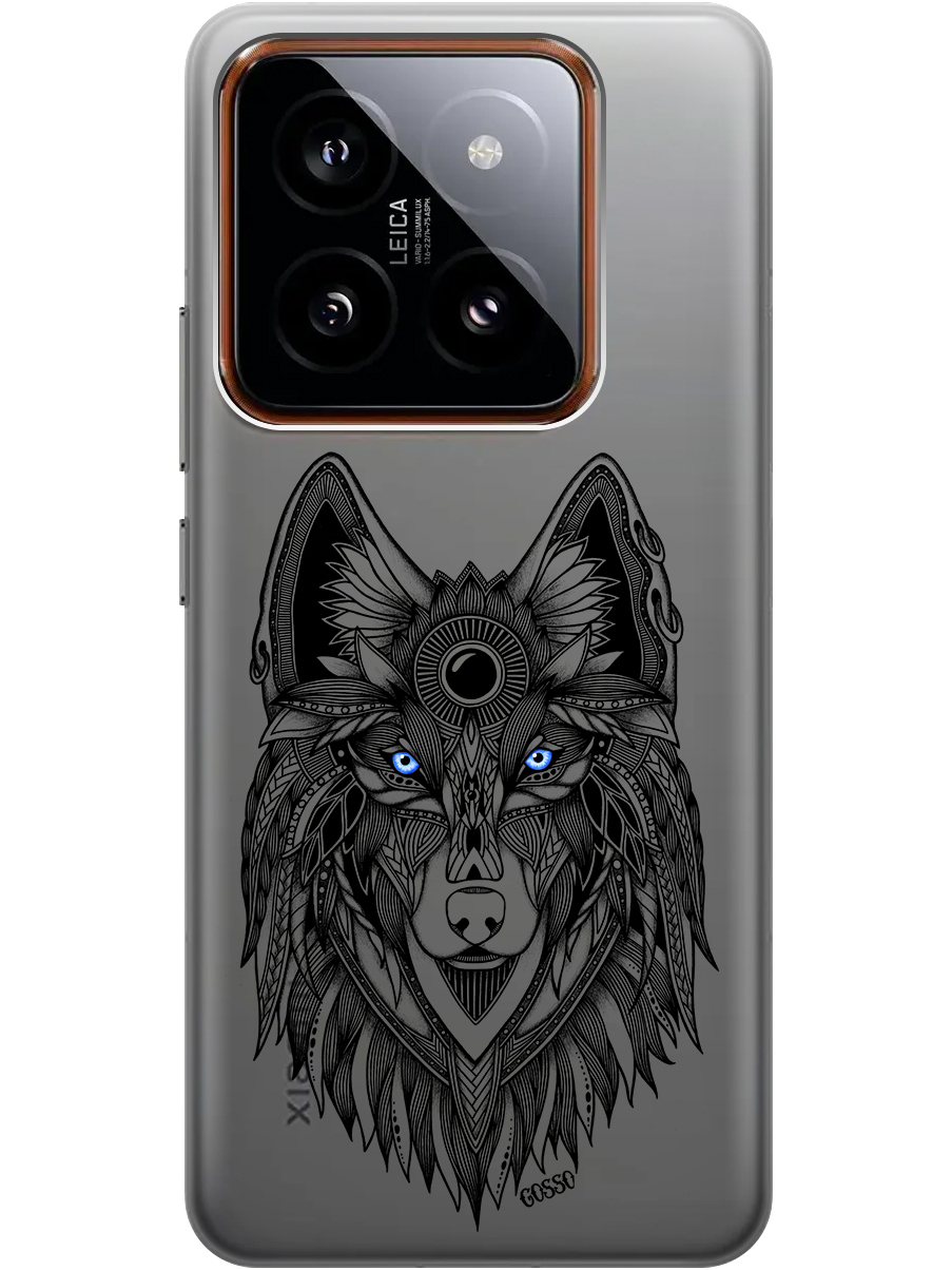 

Силиконовый чехол на Xiaomi 14 Pro с рисунком "Grand Wolf" прозрачный, Прозрачный;голубой;черный, 20012089