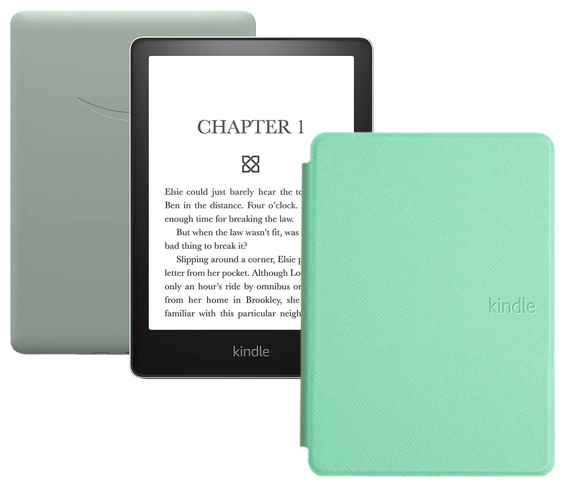 

Электронная книга Amazon Kindle PaperWhite 2021 16Gb SO Green с обложкой Light Green/57836, Зеленый, Kindle PaperWhite