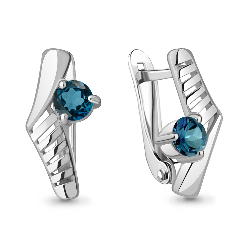

Серьги из серебра с топазом Aquamarine Aquamarine 4781408_925_р, 4781408_925_р