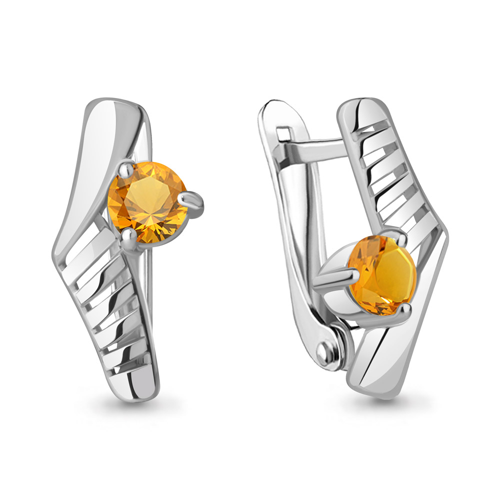 

Серьги из серебра с цитрином Aquamarine Aquamarine 4781406_925_р, 4781406_925_р