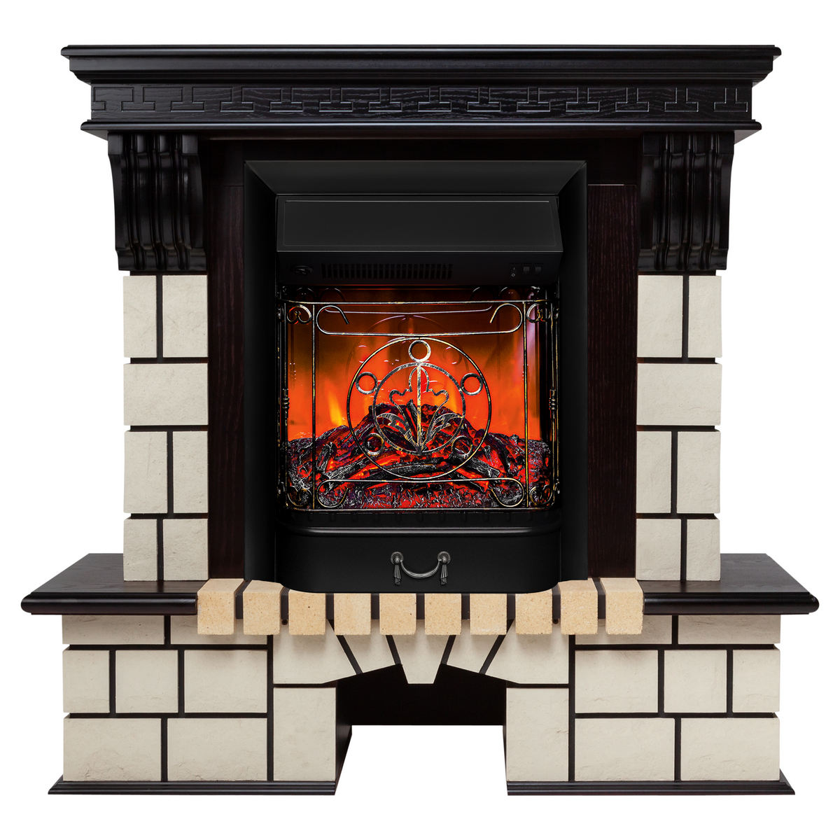 

Электрокамин RealFlame Stone STD AO с очагом Eugene, Электрокамин Stone STD AO с очагом Eugene