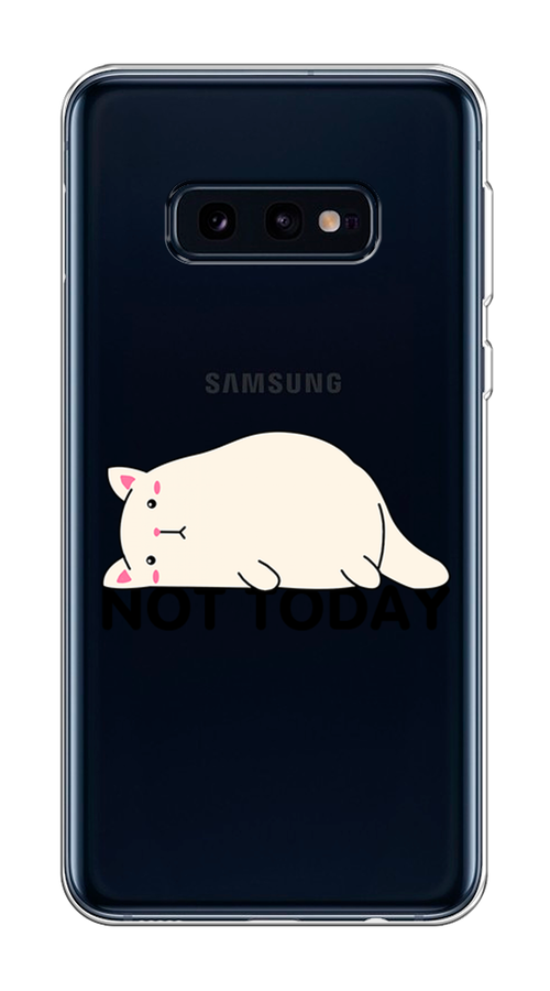 

Чехол на Samsung Galaxy S10E "Cat not today", Белый;розовый;черный, 27250-1