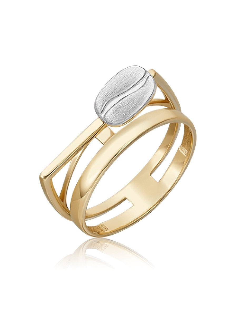 Кольцо из комбинированного золота р. 17 PLATINA jewelry 01-5567-00-000-1121