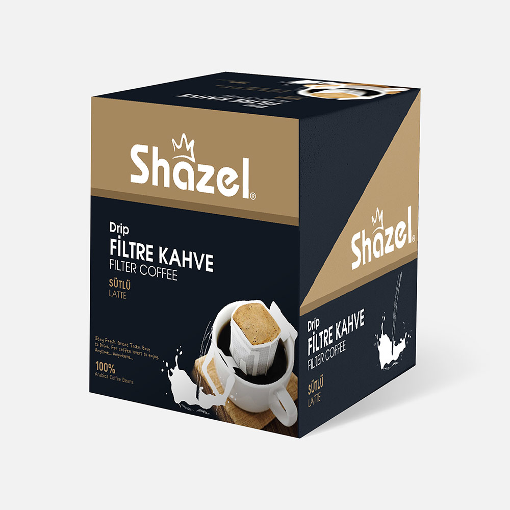 Из Турции: Набор дрипов кофе Shazel, латте, 12x14 г