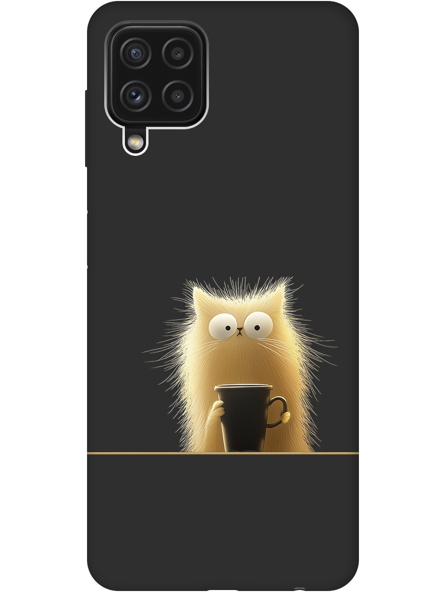 

Силиконовый чехол на Samsung Galaxy A22 / M32 / M22 с принтом матовый черный 820014, Золотистый;белый;черный, 730829512