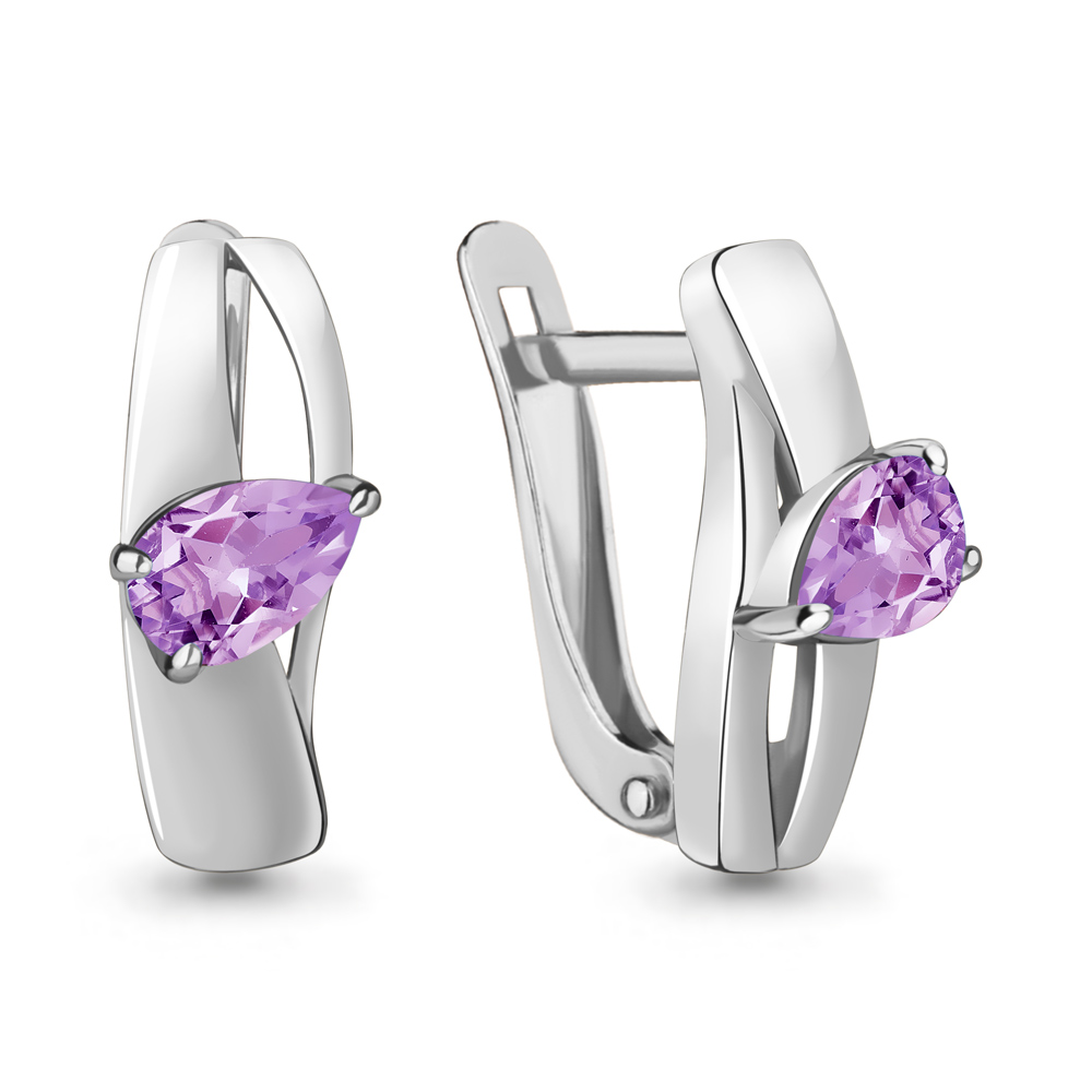 

Серьги из серебра с аметистом Aquamarine Aquamarine 4780404_925_р, 4780404_925_р