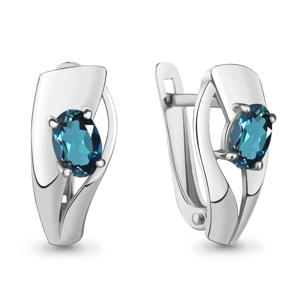 

Серьги из серебра с топазом Aquamarine Aquamarine 4780108_925_р, 4780108_925_р