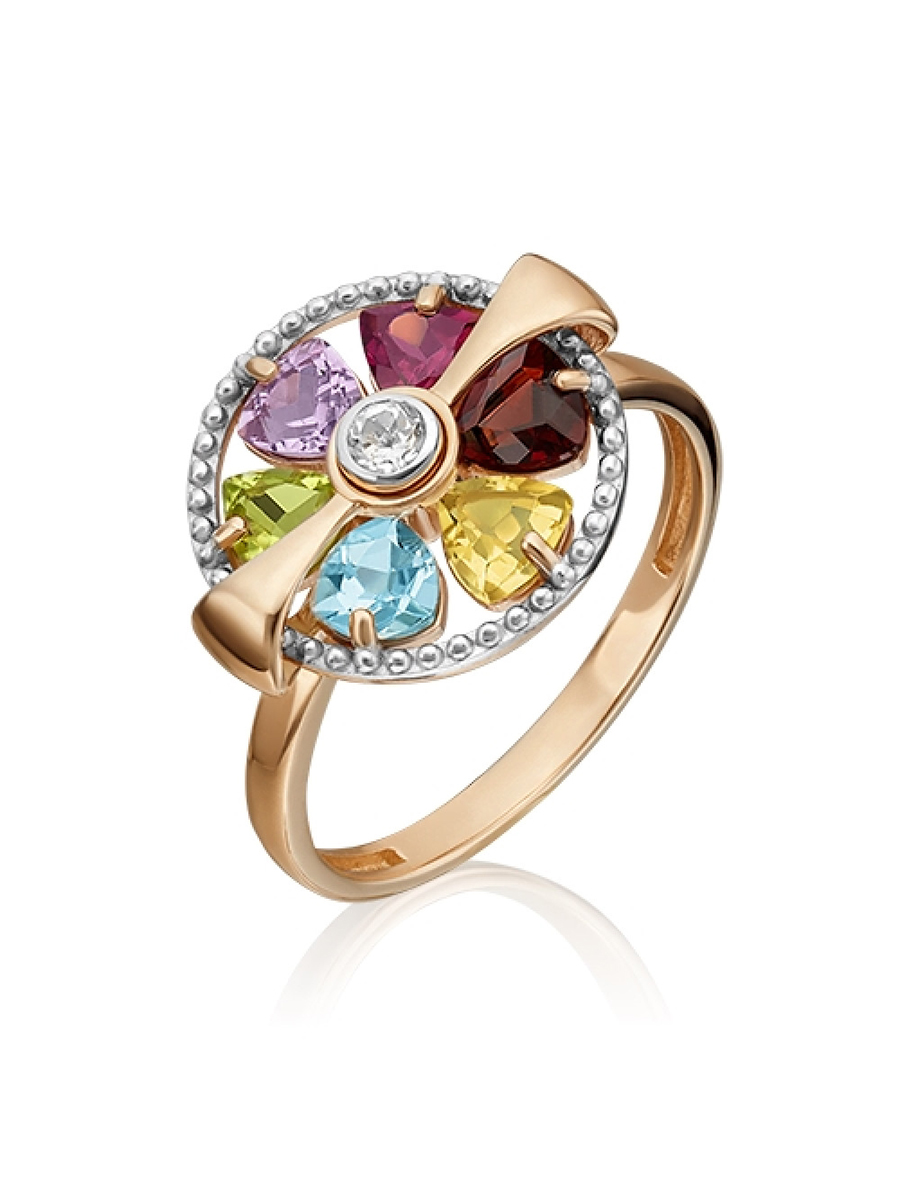 

Кольцо из золота р. 17 PLATINA jewelry 01-5386-00-252-1110-57, топаз, 01-5386-00-252-1110-57