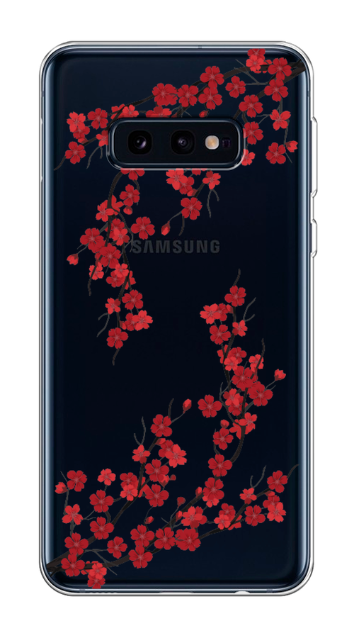 

Чехол на Samsung Galaxy S10E "Красная сакура", Красный;черный, 27250-2