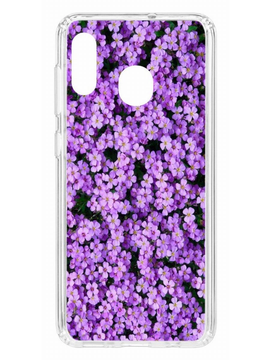 

Чехол на Samsung Galaxy A20 2019 Kruche Print Обриета, Прозрачный;разноцветный;черный;белый