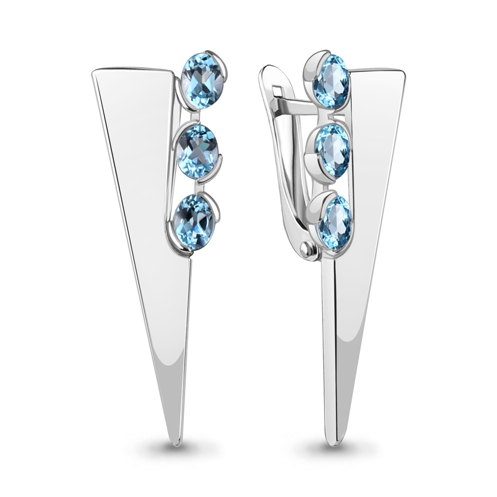 

Серьги из серебра с топазом Aquamarine Aquamarine 4779205_925_р, 4779205_925_р