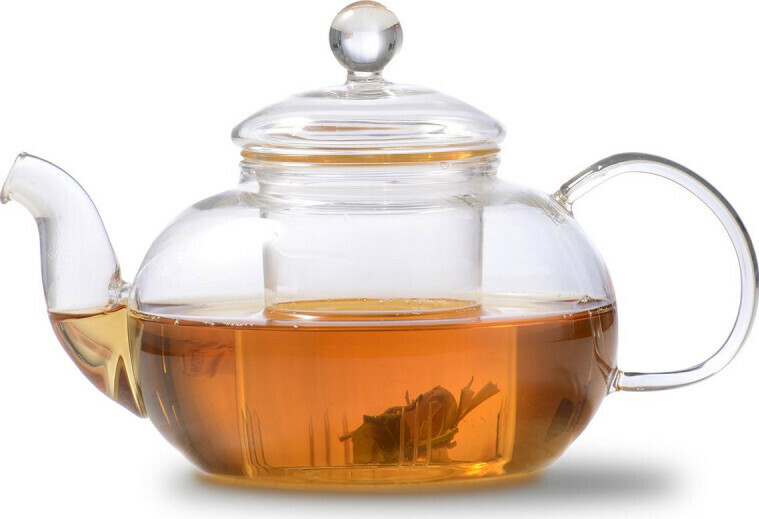 

Чайник заварочный 1000мл стекло ЛИПОВЫЙ ЦВЕТ со стеклянным ситом (TP075)