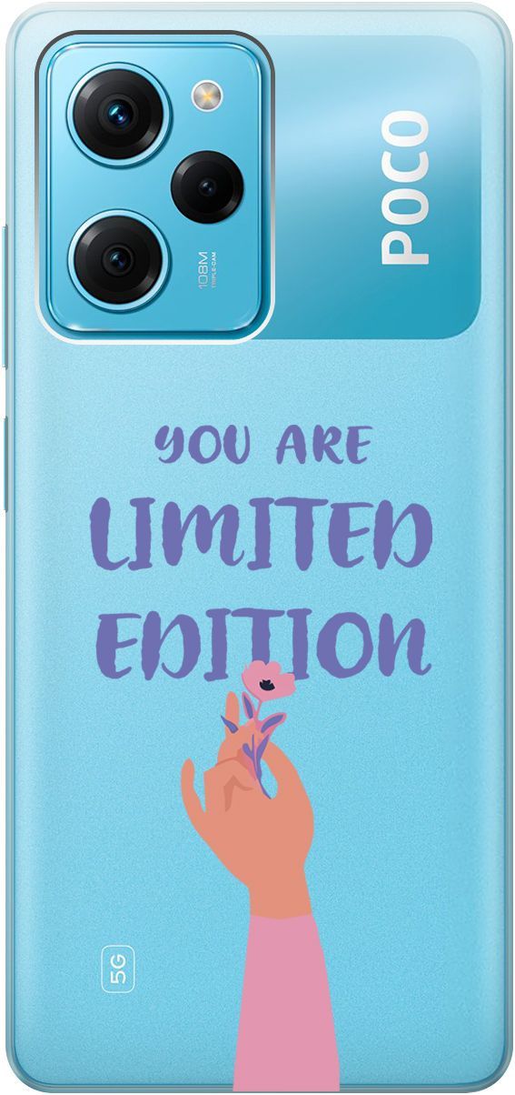 

Чехол на Poco X5 Pro 5G "Limited Edition" прозрачный, Прозрачный;розовый, 158261