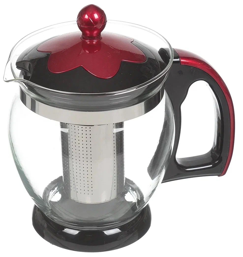 Заварочный чайник Mallony Decotto-1200 (910112) черный/красный