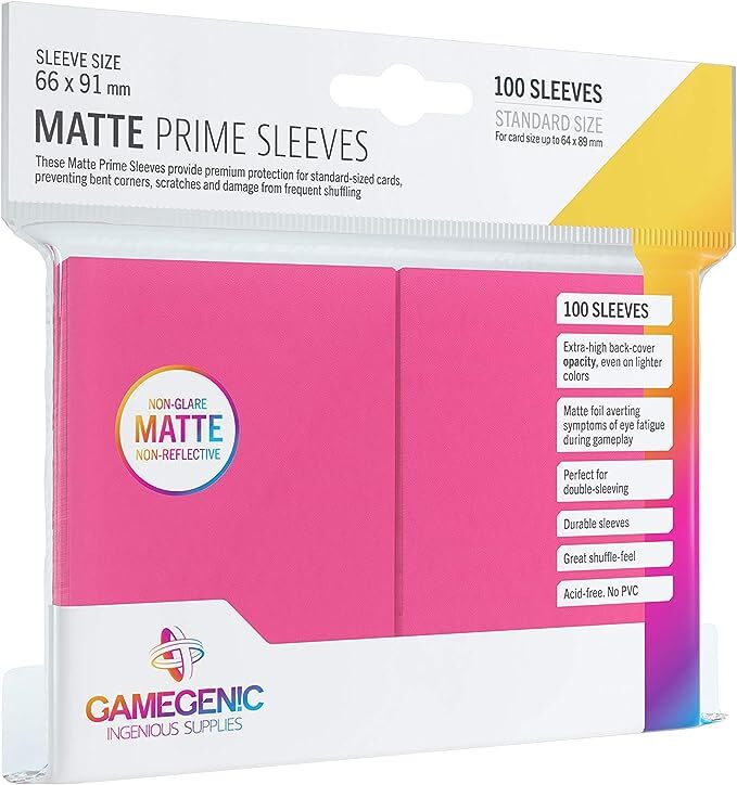 Протекторы для карт Matte Prime Sleeves Pink (100)