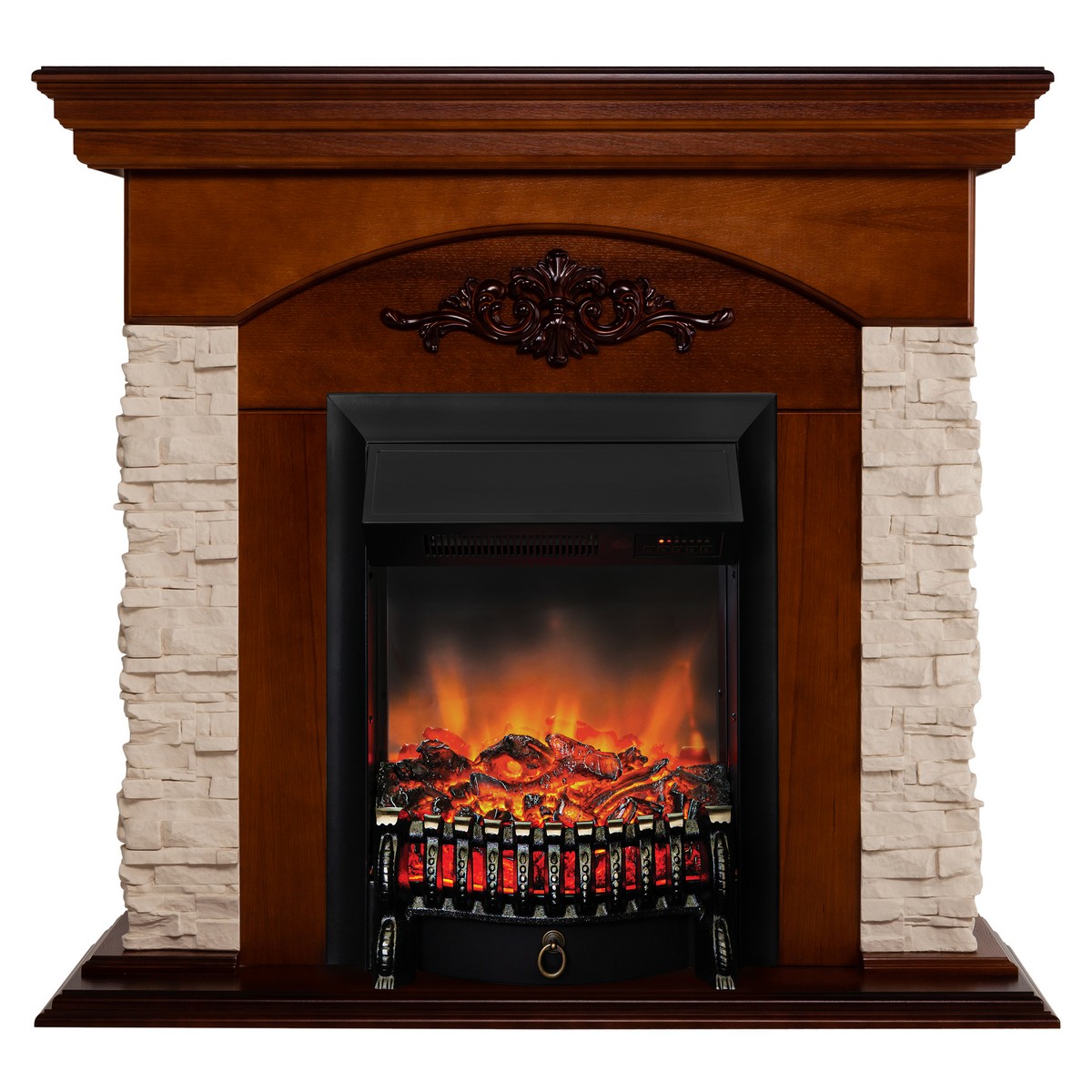 

Электрокамин RealFlame Neapolis NT с Fobos s Lux BL RC, звук потрескивания дров, пульт ДУ, Электрокамин Neapolis NT с очагом Fobos Lux Black RC