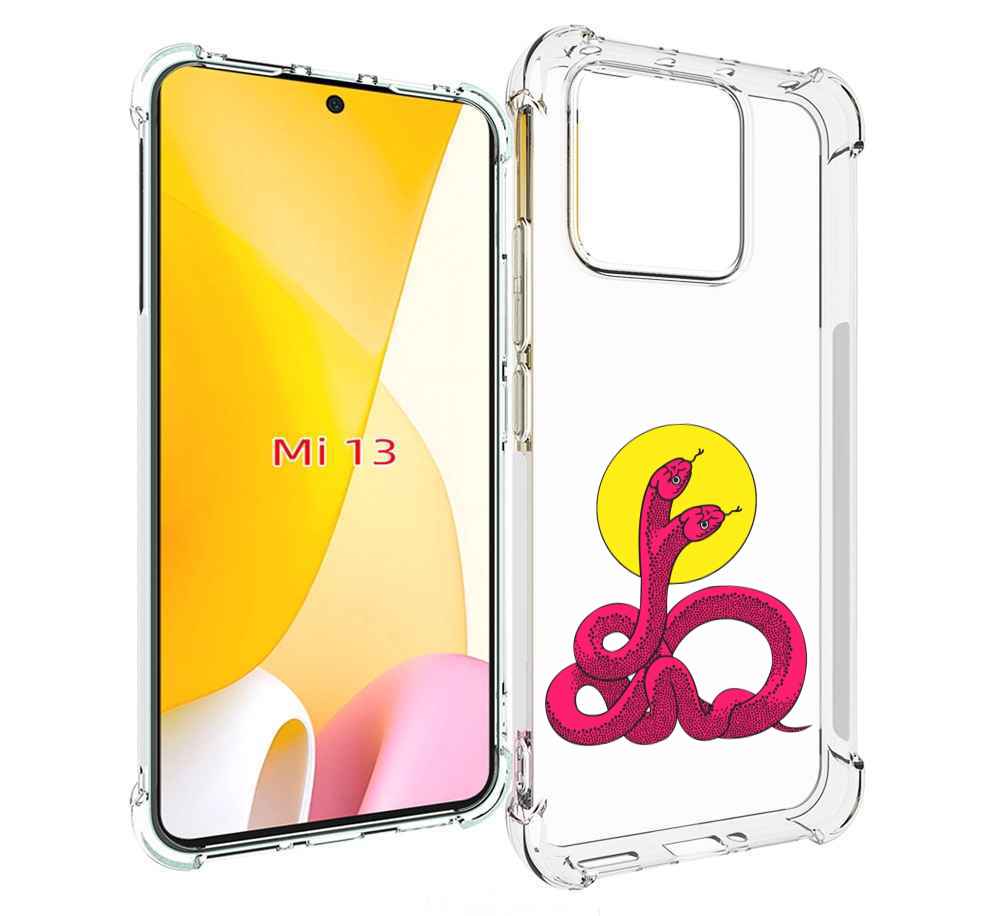 

Чехол MyPads двухголовая-змея для Xiaomi 13, Прозрачный, Tocco