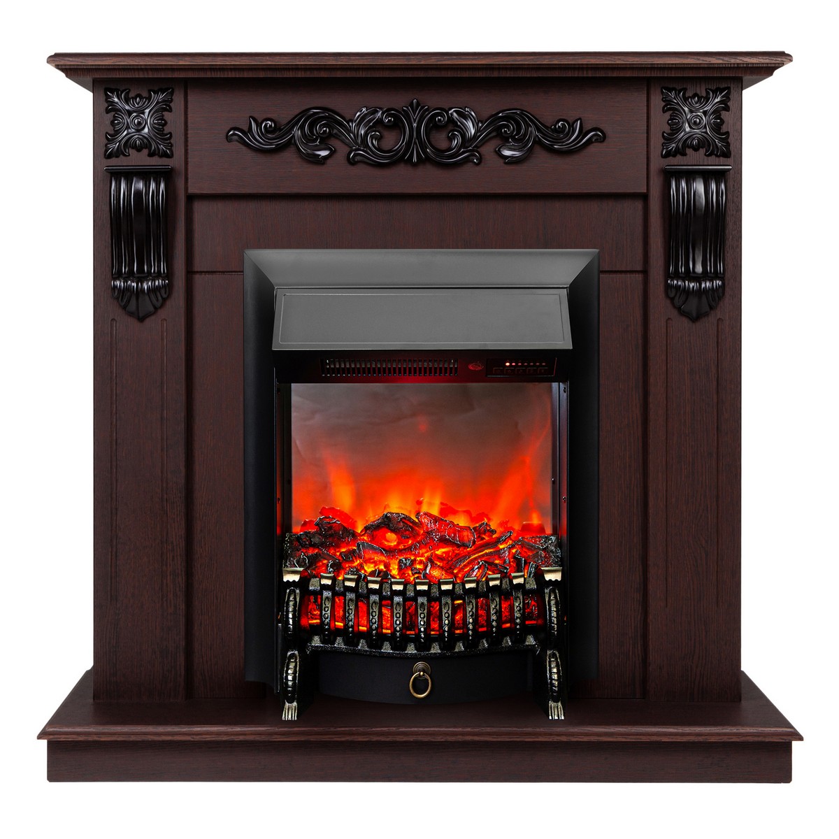 

Электрокамин RealFlame Dominica DN с Fobos Lux S BL, звук потрескивания дров, пульт ДУ, Электрокамин Dominica DN с очагом Fobos Lux Black RC