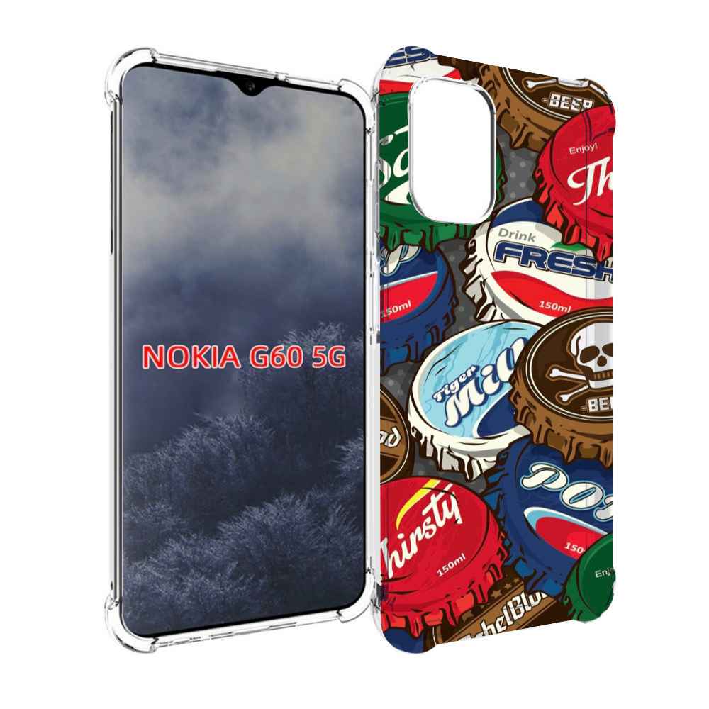 

Чехол MyPads крышки от баночек для Nokia G60 5G, Прозрачный, Tocco