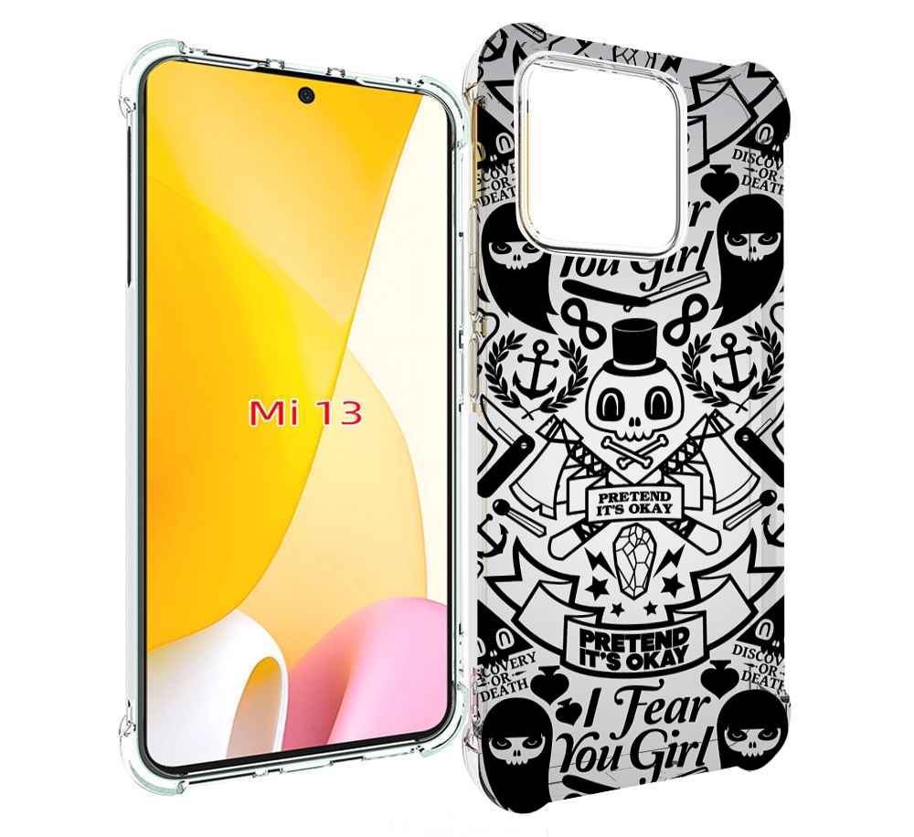 

Чехол MyPads готический-принт для Xiaomi 13, Прозрачный, Tocco