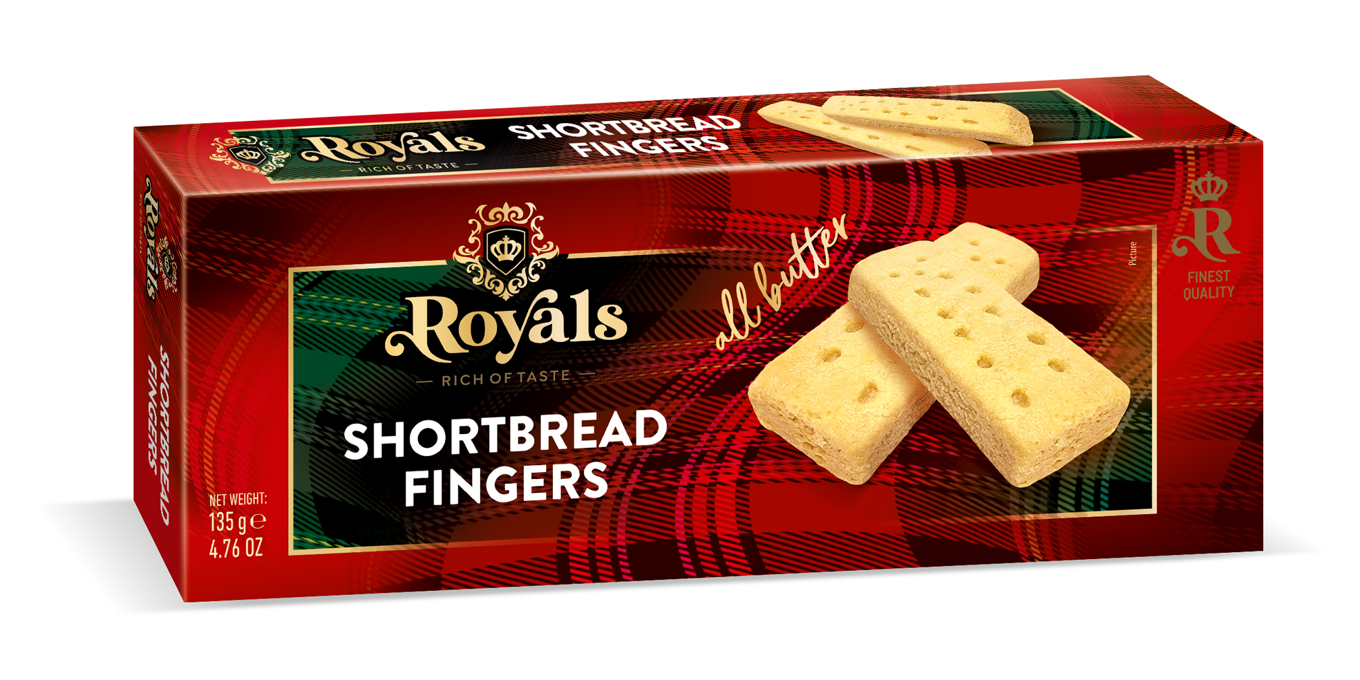 Печенье Bergen Royals Shortbread сливочное, 135 г