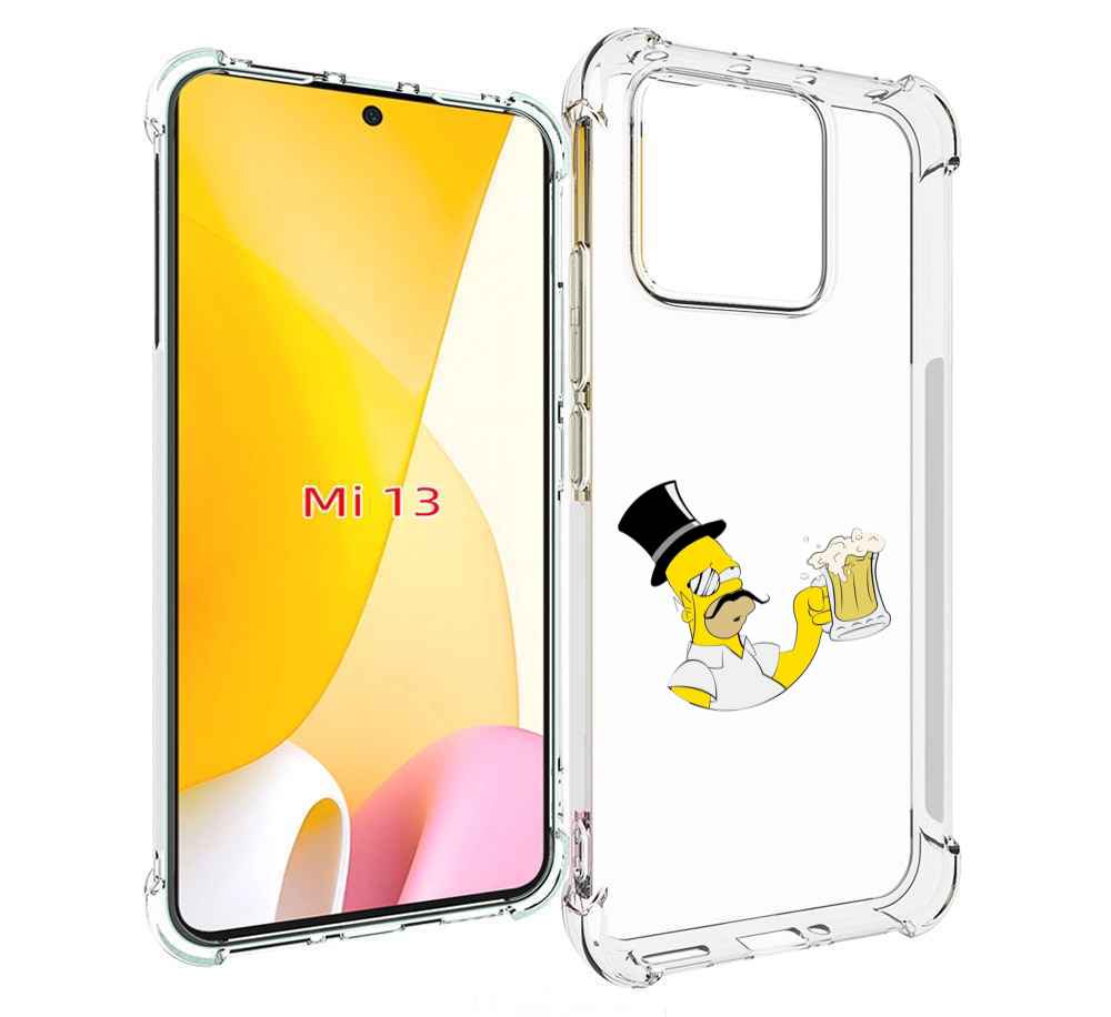 

Чехол MyPads гомер-с-напитком для Xiaomi 13, Прозрачный, Tocco