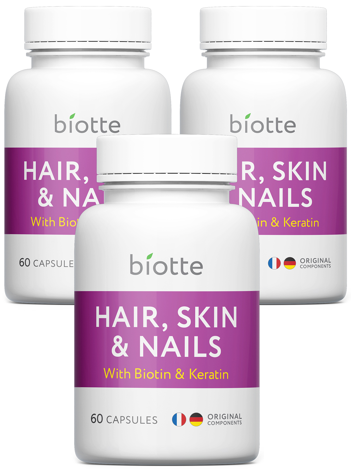 Купить Hair, Skin and Nails, Комплекс женских витаминов для волос, ногтей и кожи Biotte Hair Skin Nails капсулы 180 шт.