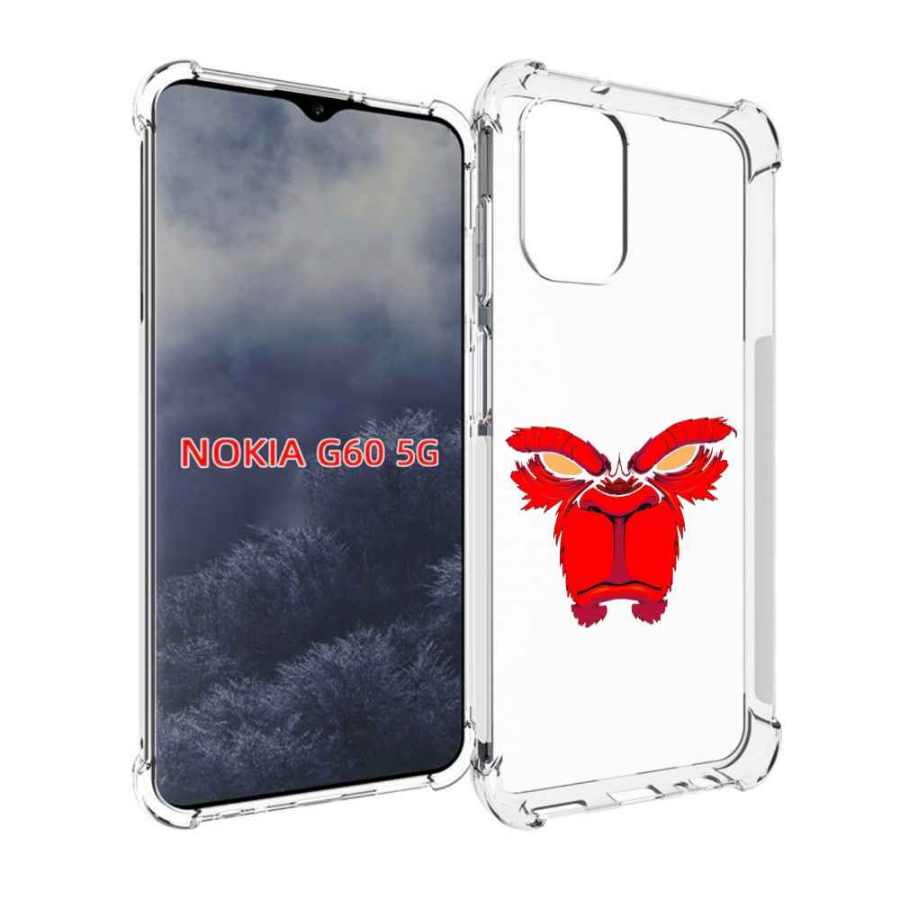 

Чехол MyPads красная обезьяна в темноте для Nokia G60 5G, Прозрачный, Tocco
