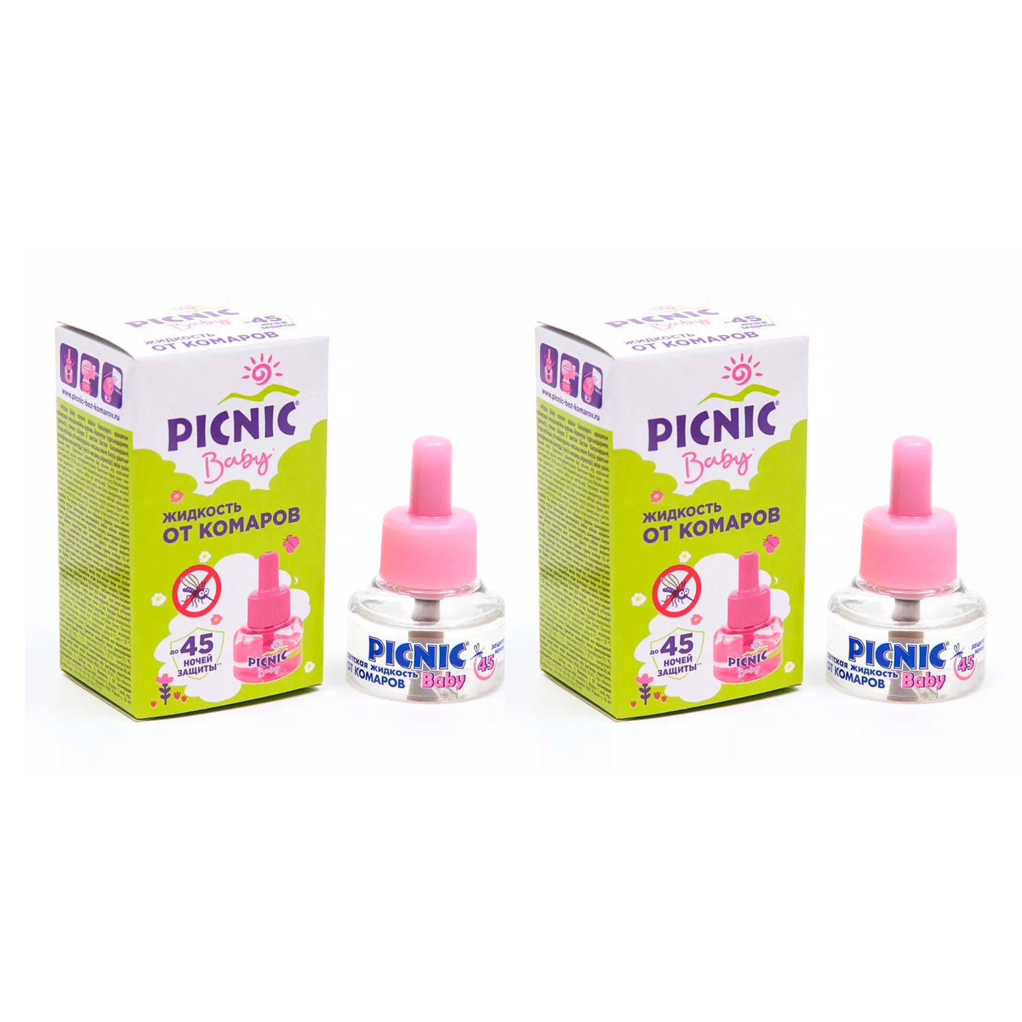 Жидкость для фумигаторов Picnic Baby от комаров, 4600104023088, 2 шт
