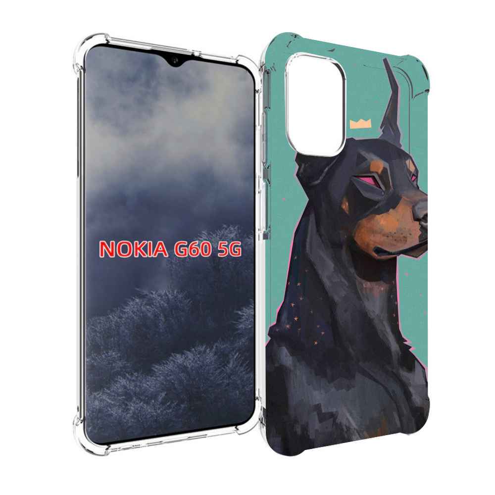

Чехол MyPads красивый-доберман для Nokia G60 5G, Прозрачный, Tocco