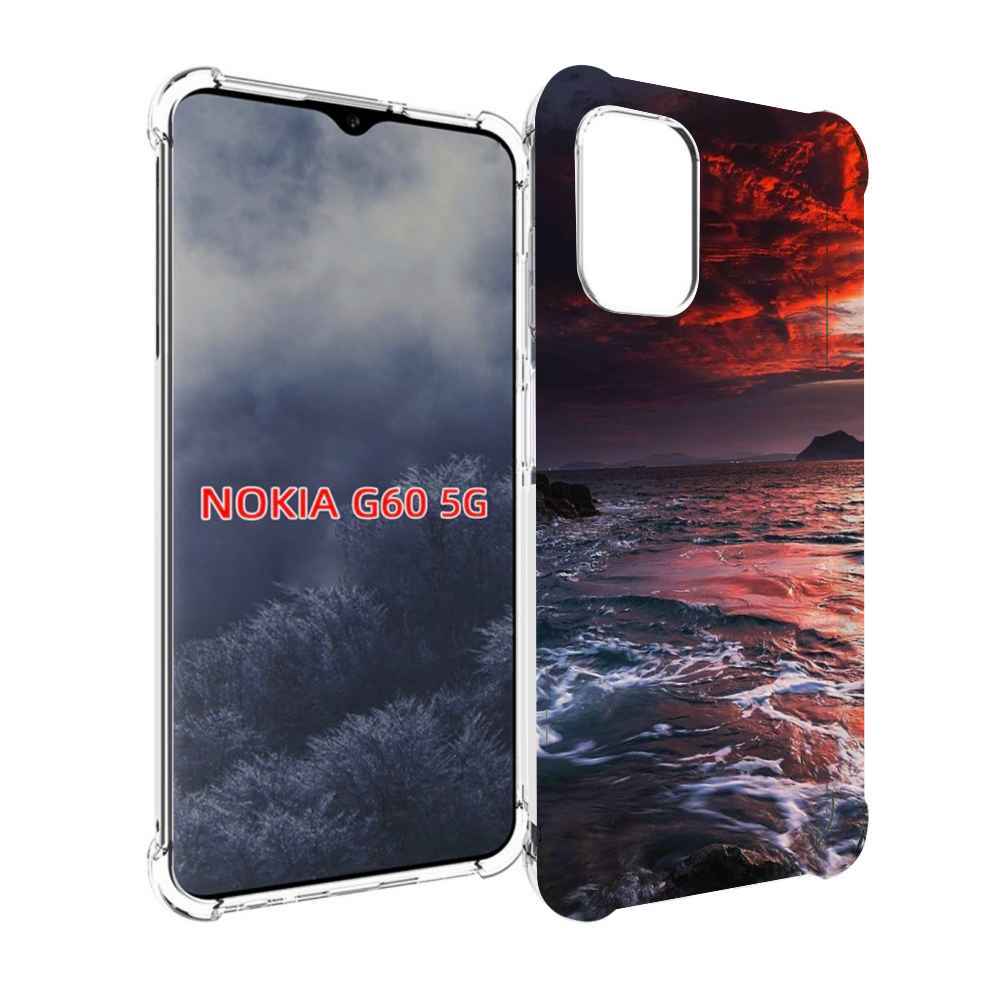 

Чехол MyPads красивый залив для Nokia G60 5G, Прозрачный, Tocco