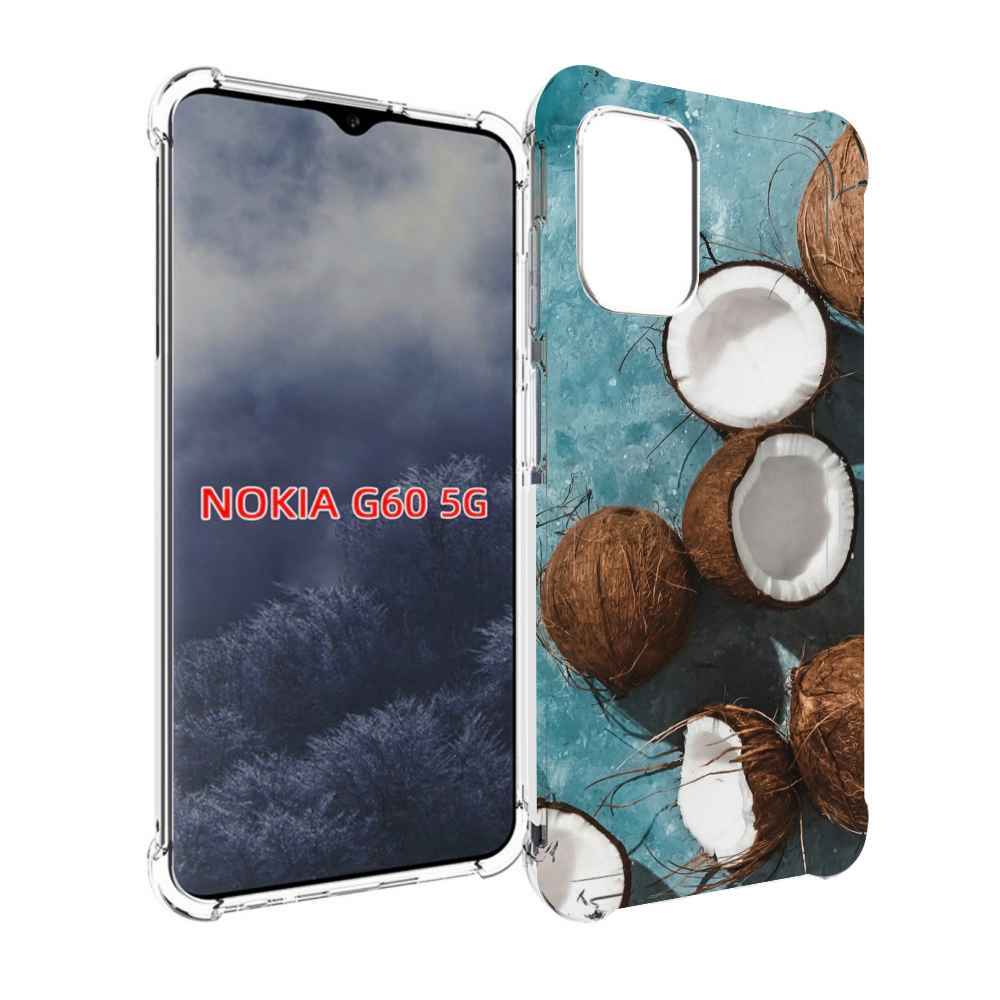 

Чехол MyPads красивые-кокосы для Nokia G60 5G, Прозрачный, Tocco