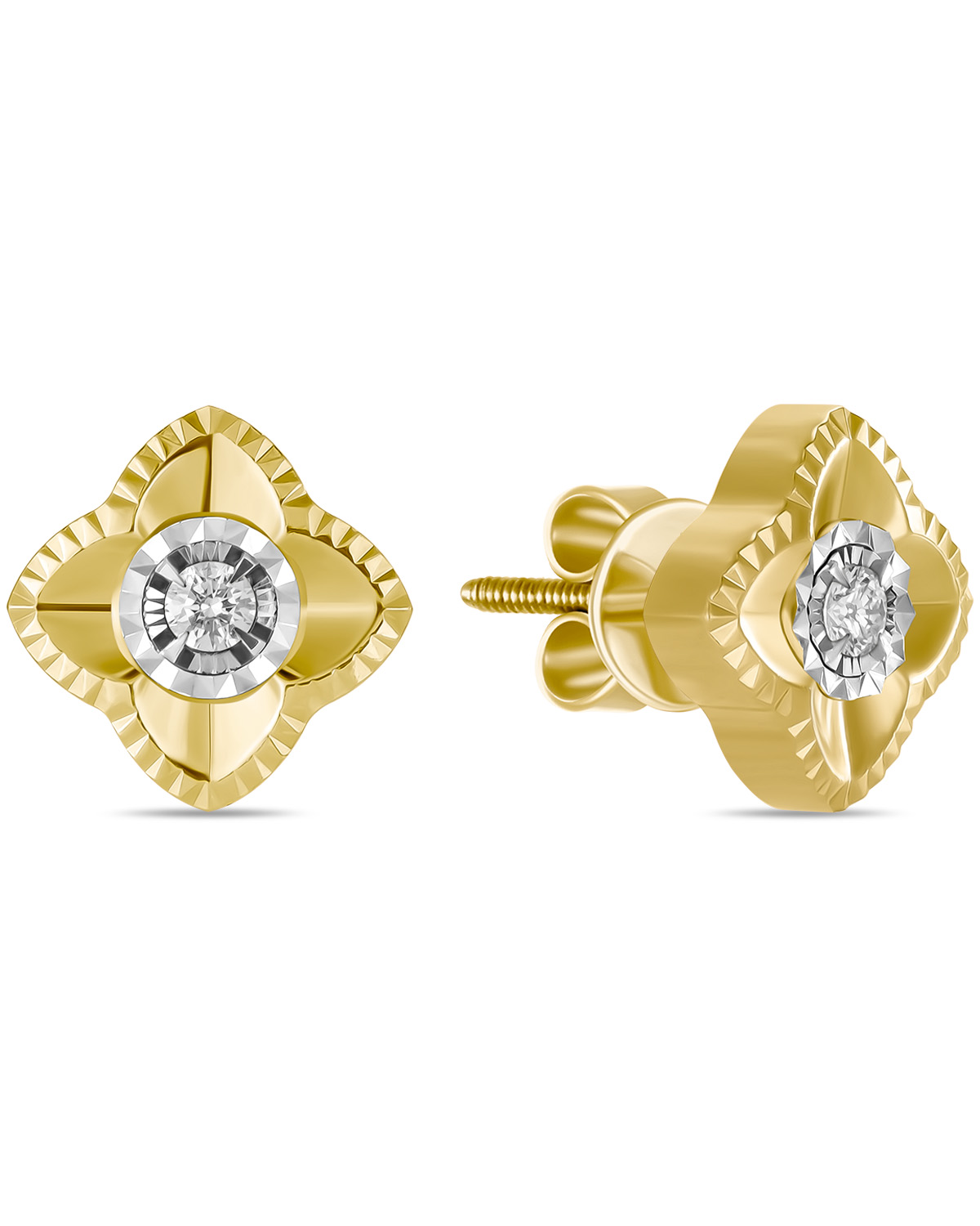 

Серьги пусеты из золота MIUZ Diamonds E2018-ECA61106ADI, бриллиант, E2018-ECA61106ADI