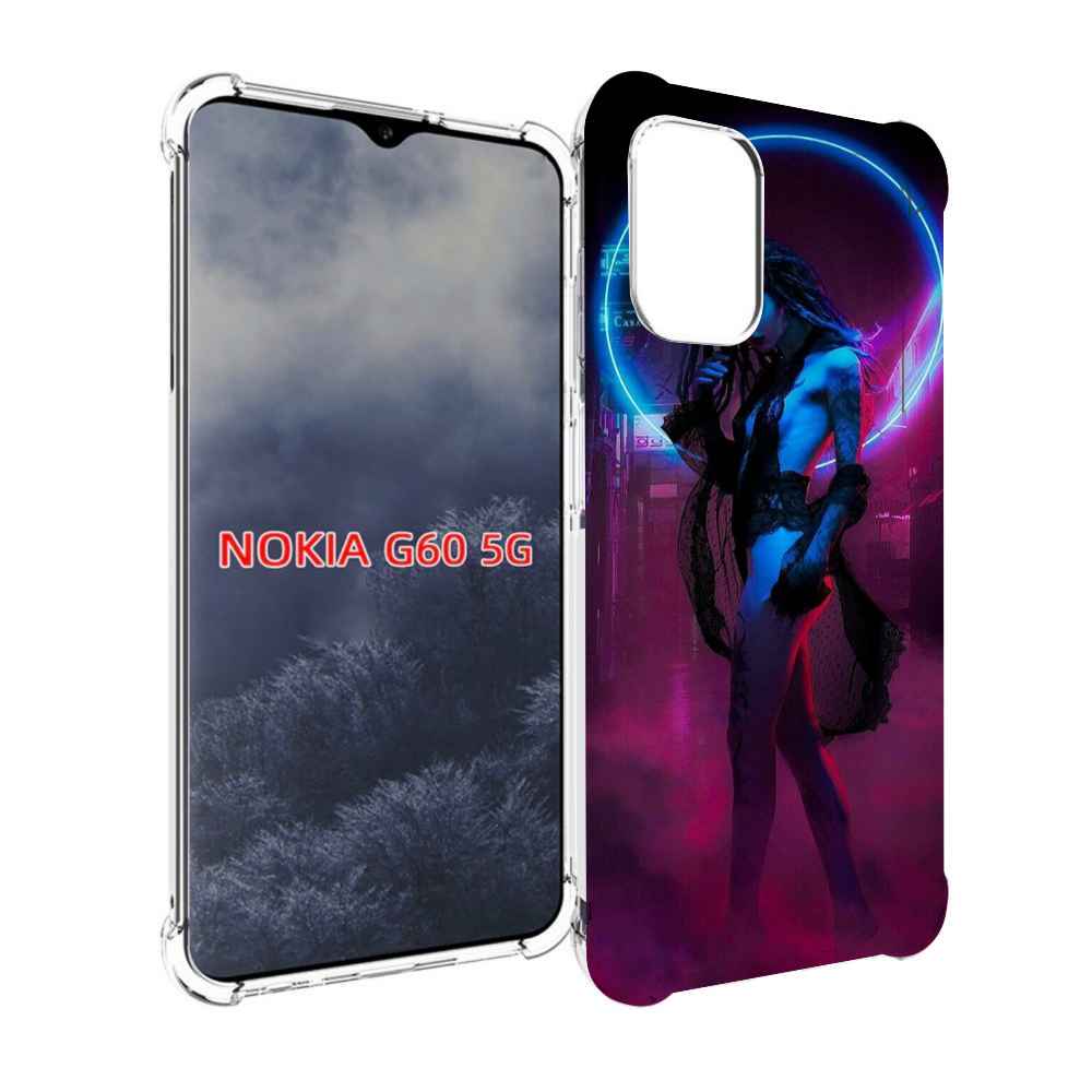 

Чехол MyPads красивая девушка в дыму неон женский для Nokia G60 5G, Прозрачный, Tocco